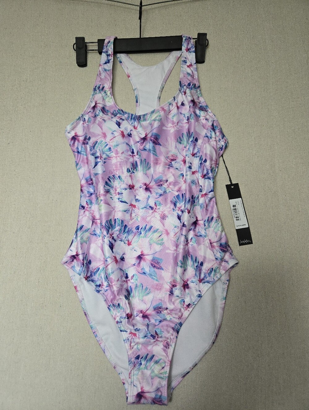 Nicole Miller Women's Pink Floral One-Piece Swimsuit